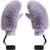 GSOU SNOW Women’s Ski Mittens Faux Fur Snowboard Gloves Snow Mittens Winter Outdoor Warm(Purple)
