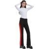 GSOU SNOW Womens Ski Pants Slim Snow Flared Snowboarding Insulated Waterproof Windproof Winter Outdoor Hiking Warm(Black Red)