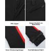 GSOU SNOW Womens Ski Pants Slim Snow Flared Snowboarding Insulated Waterproof Windproof Winter Outdoor Hiking Warm(Black Red)