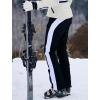 GSOU SNOW Womens Ski Pants Slim Snow Flared Snowboarding Insulated Waterproof Windproof Winter Outdoor Hiking Warm(Black White)