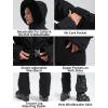 GSOU SNOW Womens Ski Suits Down One Piece Snowsuit Waterproof Snowboard Jumpsuits Winter Ski Outfit(Black-1)