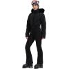 GSOU SNOW Womens Ski Suits Down One Piece Snowsuit Waterproof Snowboard Jumpsuits Winter Ski Outfit(Black-1)