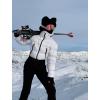 GSOU SNOW Womens Ski Suits Down One Piece Snowsuit Waterproof Snowboard Jumpsuits Winter Ski Outfit(White)