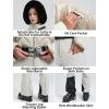 GSOU SNOW Womens Ski Suits Down One Piece Snowsuit Waterproof Snowboard Jumpsuits Winter Ski Outfit(White-1)