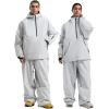 GSOU SNOW Womens Snowboard Jacket Men Snow Jacket Warm Waterproof Coat Ski Jacket for Winter Sport(Grey)