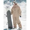 GSOU SNOW Womens Snowboard Jacket Men Snow Jacket Warm Waterproof Coat Ski Jacket for Winter Sport(Khaki)