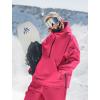 GSOU SNOW Womens Snowboard Jacket Men Snow Jacket Warm Waterproof Coat Ski Jacket for Winter Sport(Rose Red)