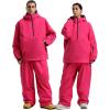 GSOU SNOW Womens Snowboard Jacket Men Snow Jacket Warm Waterproof Coat Ski Jacket for Winter Sport(Rose Red)