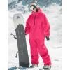 GSOU SNOW Womens Snowboard Jacket Men Snow Jacket Warm Waterproof Coat Ski Jacket for Winter Sport(Rose Red)
