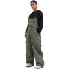 GSOU SNOW Men Snow Pants Snowboard Bibs Baggy Women Ski Pant Snow Bibs Overalls Waterproof Windproof Insulated(Army Green)
