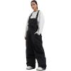 GSOU SNOW Men Snow Pants Snowboard Bibs Baggy Women Ski Pant Snow Bibs Overalls Waterproof Windproof Insulated(Black)