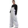 GSOU SNOW Men Snow Pants Snowboard Bibs Baggy Women Ski Pant Snow Bibs Overalls Waterproof Windproof Insulated(Grey)
