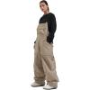 GSOU SNOW Men Snow Pants Snowboard Bibs Baggy Women Ski Pant Snow Bibs Overalls Waterproof Windproof Insulated(Khaki)