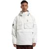 GSOU SNOW Men Snowboard Jacket Ski Coat Snow Pullover Hooded Winter Outdoor Sports Waterproof Windproof(White)