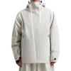 GSOU SNOW Mens Snowboard Jacket Ski Coat Women Waterproof Insulated Baggy Snowboard Coat Winter Hooded Mountain Hiking Warm(Beige)