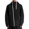 GSOU SNOW Mens Snowboard Jacket Ski Coat Women Waterproof Insulated Baggy Snowboard Coat Winter Hooded Mountain Hiking Warm(Black)