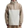 GSOU SNOW Mens Snowboard Jacket Ski Coat Women Waterproof Insulated Baggy Snowboard Coat Winter Hooded Mountain Hiking Warm(Khaki+beige)