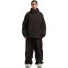 GSOU SNOW Ski Jacket Men Snowboard Coat Baggy Snow Suit Outfits Waterproof Insulated for Women Winter Sport(Deep Coffee-2)