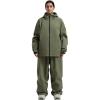 GSOU SNOW Ski Jacket Men Snowboard Coat Baggy Snow Suit Outfits Waterproof Insulated for Women Winter Sport(Green-2)