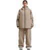 GSOU SNOW Ski Jacket Men Snowboard Coat Baggy Snow Suit Outfits Waterproof Insulated for Women Winter Sport(Khaki-2)