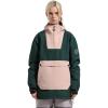 GSOU SNOW Women Ski Jacket Snow Coat Waterproof Windproof Snowboarding Jacket Coat Insulated Warm Winter(Green Pink)