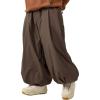 GSOU SNOW Womens Mens Snow Pants Baggy Snowboard Ski Pant Loose Waterproof Windproof Insulated(Coffee-1)