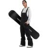 GSOU SNOW Womens Ski Bibs Snowboard Bibs Pants Snow Overalls Waterproof Windproof Winter Outdoor Sports Insulated Warm(Dark Black)