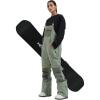 GSOU SNOW Womens Ski Bibs Snowboard Bibs Pants Snow Overalls Waterproof Windproof Winter Outdoor Sports Insulated Warm(Green & Dark Green)