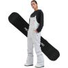 GSOU SNOW Womens Ski Bibs Snowboard Bibs Pants Snow Overalls Waterproof Windproof Winter Outdoor Sports Insulated Warm(Light Grey)
