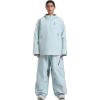 GSOU SNOW Women’s Ski Jacket and Pants Set Baggy Snowboard Jacket Snow Suit Waterproof Windproof Hooded Coat(Blue)