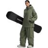 GSOU SNOW Womens Ski Jacket and Pants Set Snowsuit Snow Coat Waterproof Windproof Ski Suit Warm for Winter(Army Green-5)