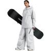 GSOU SNOW Womens Ski Jacket and Pants Set Snowsuit Snow Coat Waterproof Windproof Ski Suit Warm for Winter(Grey)