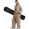 GSOU SNOW Womens Ski Jacket and Pants Set Snowsuit Snow Coat Waterproof Windproof Ski Suit Warm for Winter(Khaki-5)