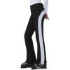 GSOU SNOW Womens Ski Pants Slim Snow Flared Snowboarding Insulated Waterproof Windproof Winter Outdoor Hiking Warm(Black White)