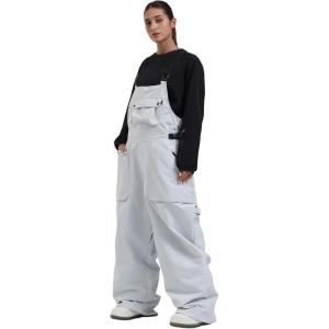 GSOU SNOW Men Snow Pants Snowboard Bibs Baggy Women Ski Pant Snow Bibs Overalls Waterproof Windproof Insulated(Grey)