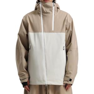 GSOU SNOW Mens Snowboard Jacket Ski Coat Women Waterproof Insulated Baggy Snowboard Coat Winter Hooded Mountain Hiking Warm(Khaki+beige)