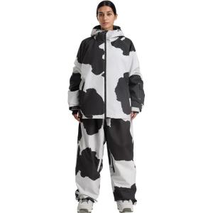 GSOU SNOW Ski Jacket Men Snowboard Coat Baggy Snow Suit Outfits Waterproof Insulated for Women Winter Sport(Cow-2)