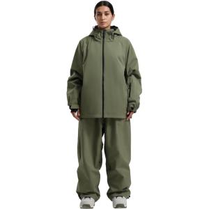 GSOU SNOW Ski Jacket Men Snowboard Coat Baggy Snow Suit Outfits Waterproof Insulated for Women Winter Sport(Green-2)