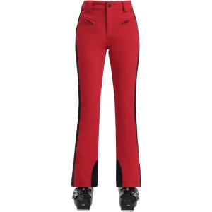 GSOU SNOW Ski Pants Women Snow Pants Slim Waterproof Insulated Windproof Winter Sports Warm With a Waistband(Red)
