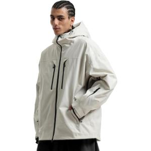 GSOU SNOW Snowboard Jacket Men Baggy Ski Jacket Waterproof Snow Coat Insulated Hooded Clothes for Winter Outdoor(Beige)