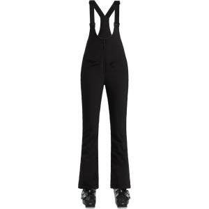 GSOU SNOW Women Ski Bib Pants Snow Overalls Snowboard Waterproof Windproof Insulated Slim Winter Warm High elasticity(Black)
