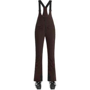 GSOU SNOW Women Ski Bib Pants Snow Overalls Snowboard Waterproof Windproof Insulated Slim Winter Warm High elasticity(Coffee)