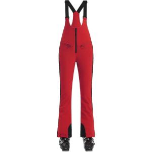 GSOU SNOW Women Ski Bib Pants Snow Overalls Snowboard Waterproof Windproof Insulated Slim Winter Warm High elasticity(Red)