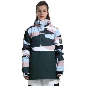 GSOU SNOW Women Ski Jacket Snow Coat Waterproof Windproof Snowboarding Jacket Coat Insulated Warm Winter(Camouflage Green)