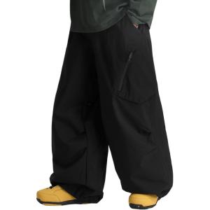 GSOU SNOW Womens Mens Snow Pants Baggy Snowboard Ski Pant Loose Waterproof Windproof Insulated(Black)