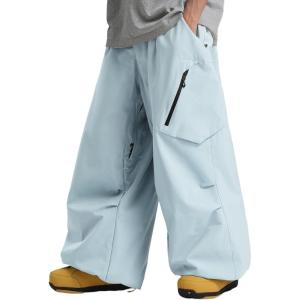 GSOU SNOW Womens Mens Snow Pants Baggy Snowboard Ski Pant Loose Waterproof Windproof Insulated(Sky Blue)