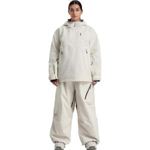 GSOU SNOW Women’s Ski Jacket and Pants Set Baggy Snowboard Jacket Snow Suit Waterproof Windproof Hooded Coat(Beige)
