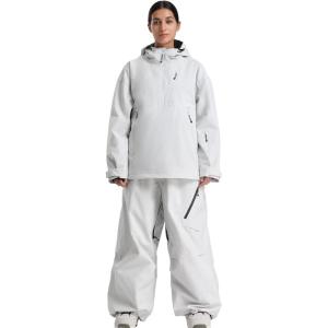 GSOU SNOW Women’s Ski Jacket and Pants Set Baggy Snowboard Jacket Snow Suit Waterproof Windproof Hooded Coat(Grey)