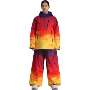 GSOU SNOW Women’s Ski Jacket and Pants Set Baggy Snowboard Jacket Snow Suit Waterproof Windproof Hooded Coat(Yellow)
