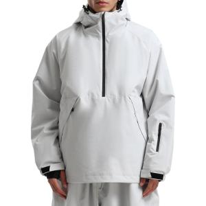GSOU SNOW Womens Snowboard Jacket Men Snow Jacket Warm Waterproof Coat Ski Jacket for Winter Sport(Grey)